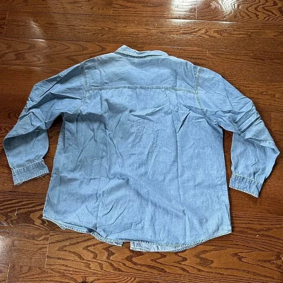 Vintage Jean Button Down Shirt - Picture 4 of 5